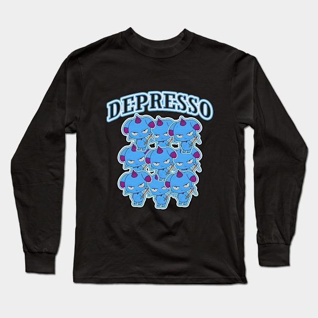 Depresso Long Sleeve T-Shirt by Vhitostore